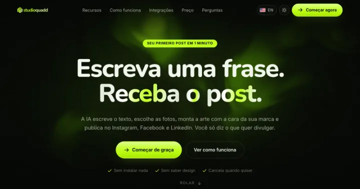 Studio Quadd — página inicial